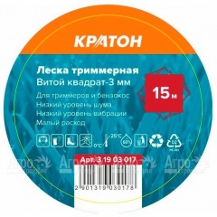 Леска триммерная Кратон Витой квадрат-3 мм в Перми