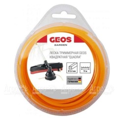 Леска триммерная квадратная GEOS by Al-Ko Quadra 2.4 мм, 15 м в блистере в Перми