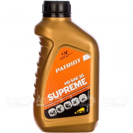 Масло Patriot Supreme HD SAE 30 592 мл для 4-х тактных двигателей в Перми