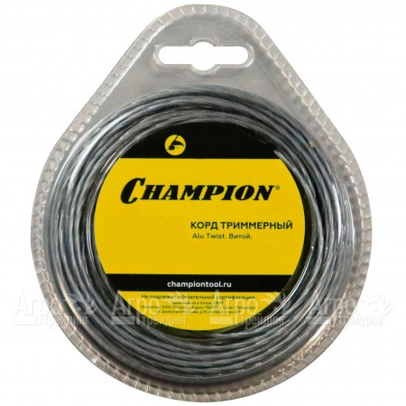 Корд триммерный Champion Alu Twist 3.0мм, 60м (витой)+нож  в Перми