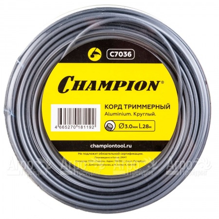 Корд триммерный Champion Aluminium 3.0мм, 28м (круглый)  в Перми