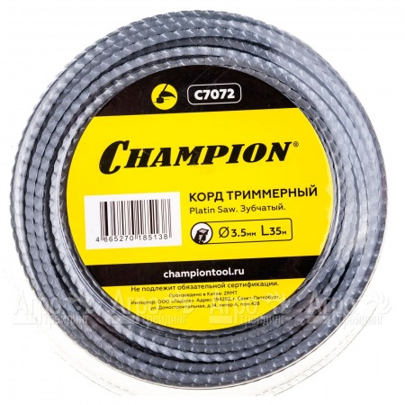 Корд триммерный Champion Platin Saw 3.5мм, 35м (зубчатый)+нож  в Перми