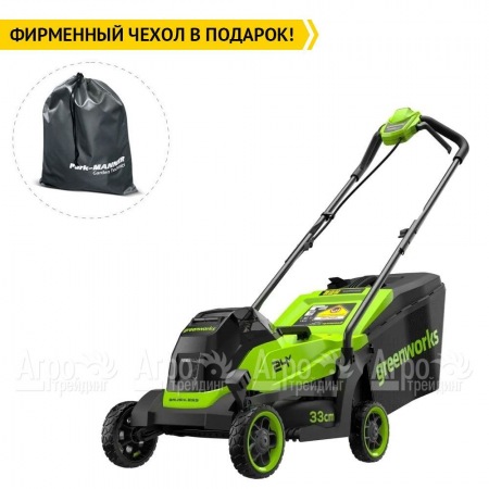 Газонокосилка аккумуляторная GreenWorks GD24LM331 2 Ач в Перми