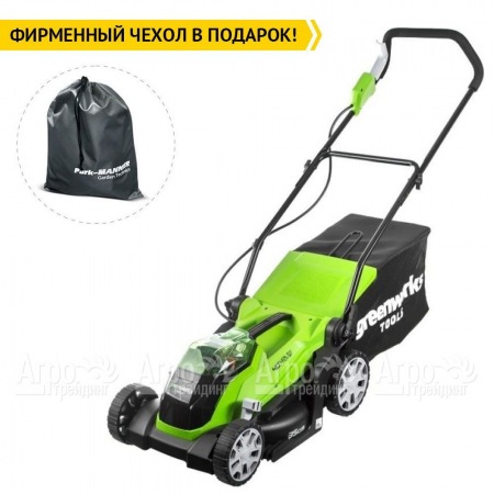 Газонокосилка аккумуляторная GreenWorks G-Max G40LM35K2 40V 35 см  в Перми