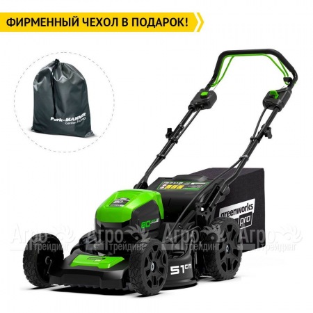 Газонокосилка аккумуляторная GreenWorks GD80LM51SP (без аккумулятора и зарядного устройства)  в Перми