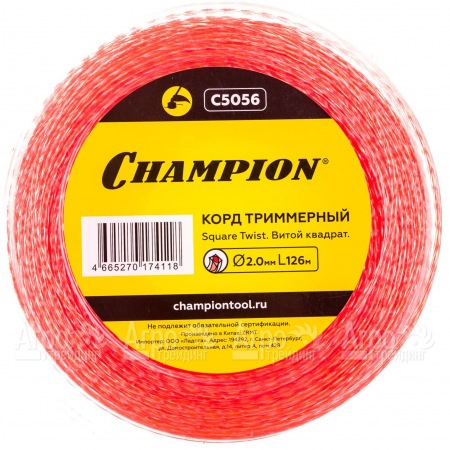 Корд триммерный Champion Square Twist Duo 2.0мм, 126м (витой квадрат)+нож  в Перми