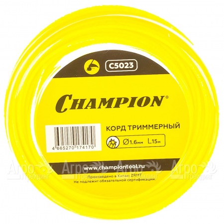 Корд триммерный Champion Star 1.6мм, 15м (звезда) в Перми