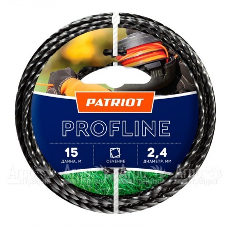 Леска триммерная Patriot Profline D 2.4 мм L 15 м в Перми