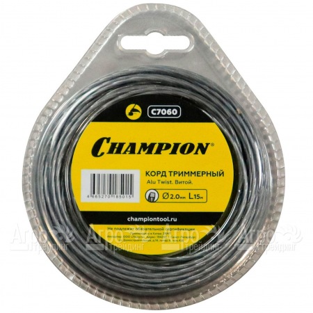 Корд триммерный Champion Alu Twist 2.0мм, 15м (витой) в Перми