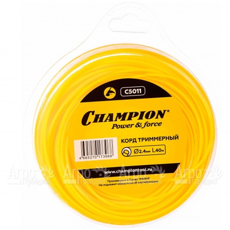 Корд триммерный Champion Round 2.4мм, 40м (круглый)  в Перми