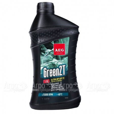 Масло синтетическое AEG Green HP 2T Motor Oil API TC 1 л для 2-х тактных двигателей  в Перми