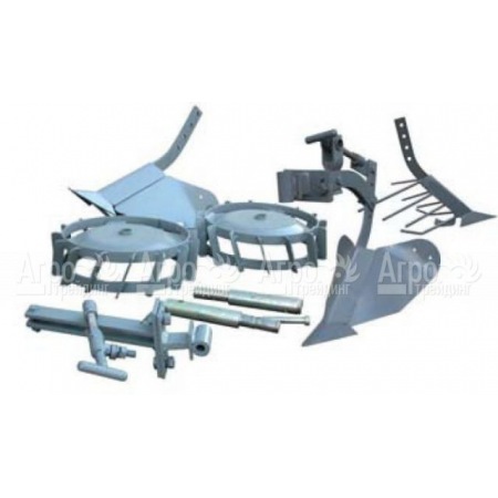 Pubert R0025 Комплект Maxi: окучник с металлическими колесами, 2 сцепки, плуг и картофелекопатель   в Перми