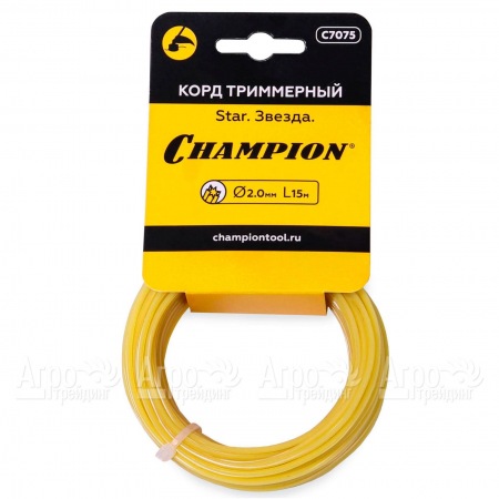 Корд триммерный Champion Star 2.0мм, 15 м (звезда) в Перми